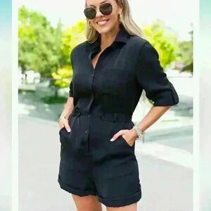 The Drop Women's Black Romper